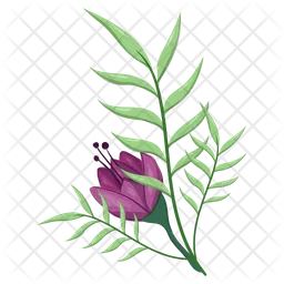 Flowers Blooms Long Leaf Weeds  Icon