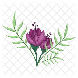 Flowers Blooms Long Leaf Weeds  Icon