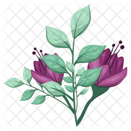 Flowers Blooms Weeds Leaves oblong  Icon