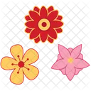 Flowers New Year Decoration Icon