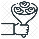 Flowers Roses Hand Icon