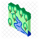 River Landscape Bridge Icon