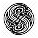 Flowing Stream Wave Symbol Cherokee Icon