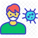 Flu Virus Dangerous Icon