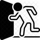 Flucht Ausgang Evakuierung Icon