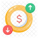 Fluctuacion Fluctuacion Del Mercado Fluctuacion De La Moneda Icono