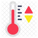 Fluctuacion De Temperatura Termodinamica Temperatura Arriba Y Abajo Icono