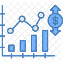 Fluctuacion Del Mercado Grafico Negocios Icono