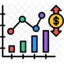 Fluctuacion Del Mercado Grafico Negocios Icono