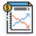 Fluctuate Business Graph Profit Icon