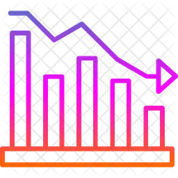 Fluctuation Down  Icon