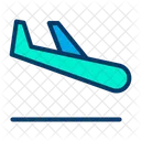 Flugzeug Ankunft Flug Symbol