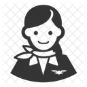 Flugbegleiterin  Symbol