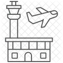 Flughafen Thinline Symbol Symbol