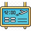 Flughafen Terminal Fahrplan Symbol