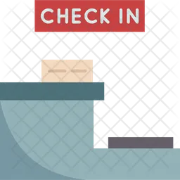 Flughafen-Check-in  Symbol