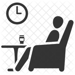 Flughafen-Lounge  Symbol