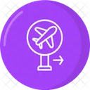 Richtung Flughafen Symbol