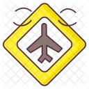 Flughafenschild Symbol
