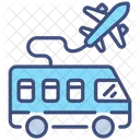 Flughafenshuttle Flughafenbus Flughafentransport Symbol