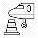 Flughafen-Sicherheitskegel  Symbol