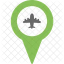 Flughafen-Standort-Pin  Symbol