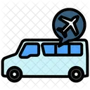 Flughafenbus Flughafentransport Shuttleservice Symbol