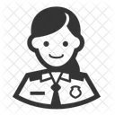Flughafenpolizei Avatar Polizist Symbol