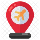 Karte Flughafenstandort Richtung Symbol