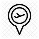 Flughafenstandort Flughafen Genau Bestimmen Symbol