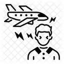 Fluglärm  Symbol