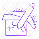 Fluglieferung Logistik Flugzeug Symbol