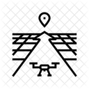 Flug Pfad Pfeil Symbol