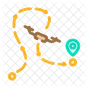 Flug Pfad Pfeil Symbol