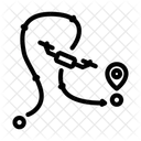Flug Pfad Pfeil Symbol