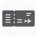 Flugzeugticket  Symbol