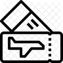Flug Ticket Buchung Symbol