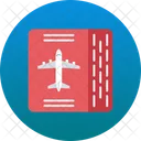 Flugticket Flugschein Reisepass Symbol