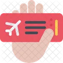 Flugticket-Hand  Symbol