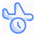 Flugverspatung Flughafen Fluganderung Icon
