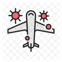 Covid Flugzeug Virus Symbol