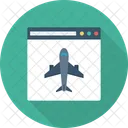 Flugzeug Browser Internet Icon