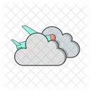 Flugzeug Wolke Icon