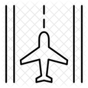 Flugzeug Landebahn Landebahn Flughafen Symbol