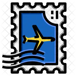 Flugzeug Stempel  Symbol