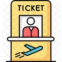 Flughafen Terminal Ticket Symbol