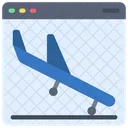 Flugzeug-Website  Symbol