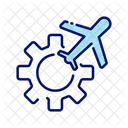 Flugzeugeinstellung  Symbol