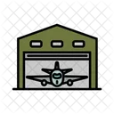 Flugzeughangar Hangar Lagerung Symbol