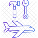 Flugwartung Reparatur Flugzeugreparatur Symbol